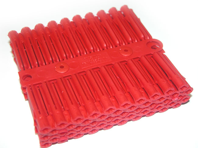 Red 5.5 x 34mm Talon Premium Plastic Wall Plugs / Drill Fixing (Drill size 5.5mm)