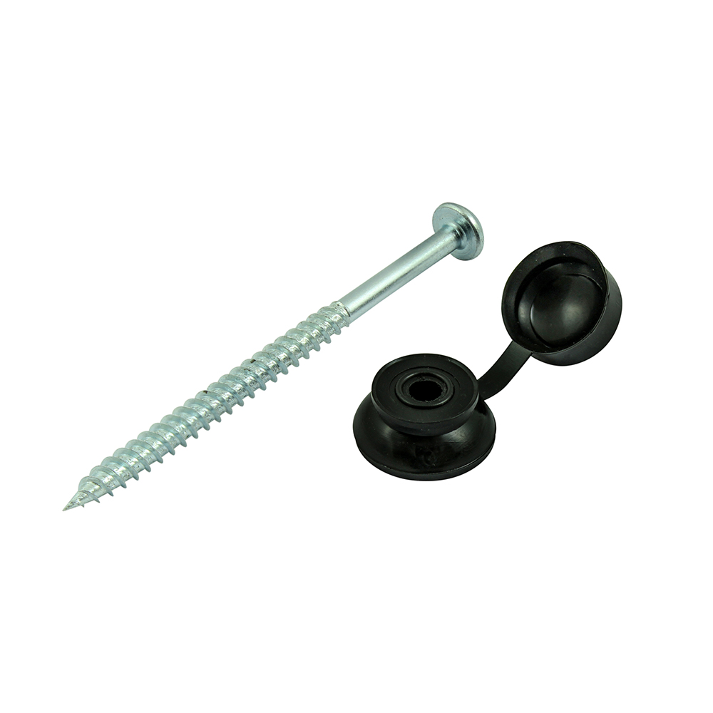 10 x 3 Corrugated Sheet Fixings - Black