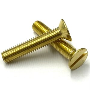 M8 Slotted Countersunk Machine Solid brass