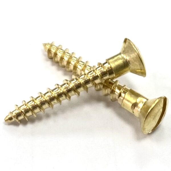 No 8 4 2mm X 2″ 50mm Raised Countersunk Head Slot Woodscrew Solid