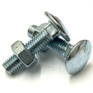 M8 Carriage Bolts Zinc Plated with Nut DIN 603/934
