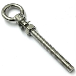 M8 Folded Eye Bolts with Nut and Washer - A4 Stainless Steel