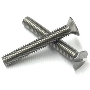 M8 Slotted Countersunk Machine Screws - Stainless Steel A4