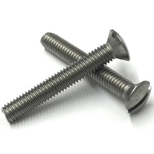 M8 Slotted Raised Countersunk Machine Screws - Stainless A2