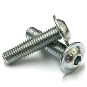 M12 Socket Button Flange Head Screws - Zinc Plated