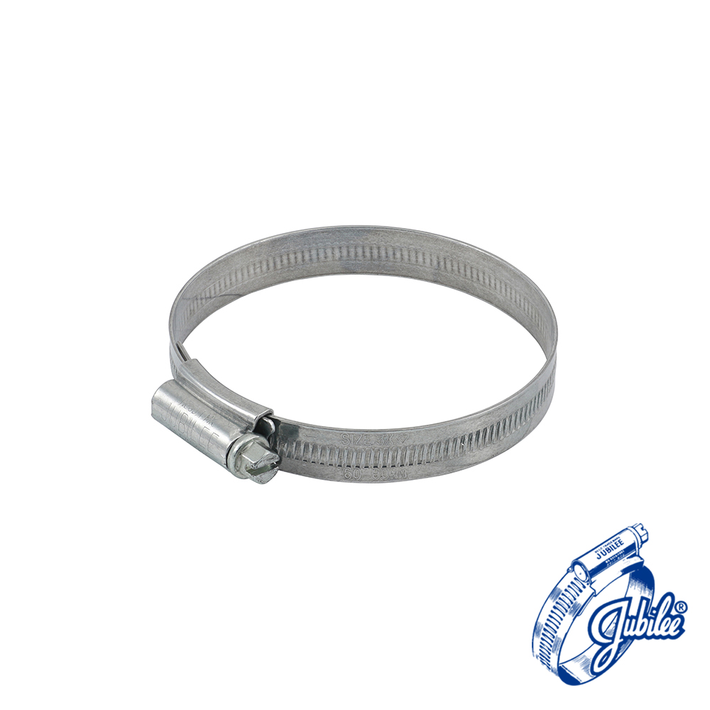 60-80mm Jubilee Clip Mild Steel Zinc (10pcs)
