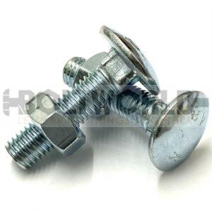 M6 Carriage Bolts Zinc Plated with Nut DIN 603/934