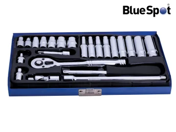 BlueSpot 1/4in Metric Socket Set, 24 Piece B/S1531