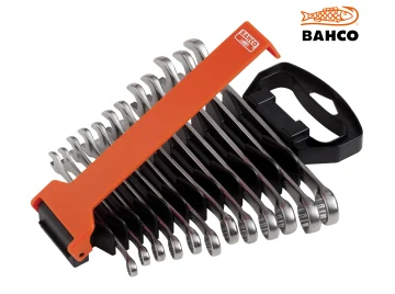 Bahco Chrome Polished Combination Spanner Set, 12 Piece BAH111MSET12