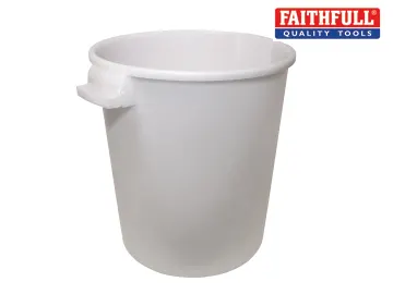 Faithfull Builder's Bucket 50 litre (10 gallon) - White FAI10GBUCKET