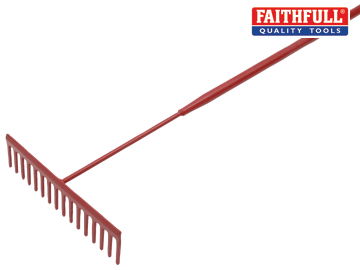 Faithfull Asphalt Rake 16 Flat Teeth - Tubular Steel Shaft FAIASP