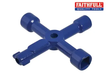 Faithfull 4-Way Services Utility Meter Key FAISUKEY