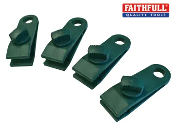 Faithfull Tarpaulin Clips - Set of 4 FAITARPCLIPS
