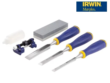 IRWIN? Marples? MS500 ProTouch? All-Purpose Chisel Set, 3 Piece + Sharpening Kit MARS500S3SS