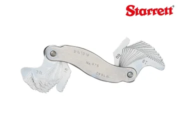 Starrett 476 Screw Pitch Gauge tpi 3 1/2 - 60 STR476