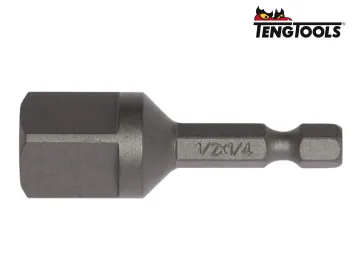 Teng ACCSDA1412 50mm Adaptor 1/4in Hex to 1/2in Square TENACCDA1412