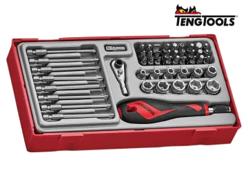 Teng TTMDQ49 Bit & Quick Chuck Driver Set, 49 Piece - 1/4in Drive TENTTMDQ49