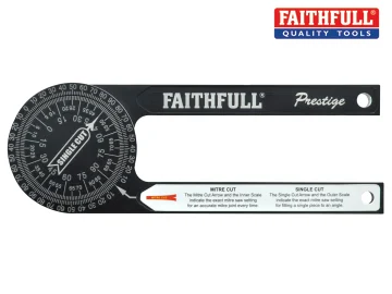 Faithfull Prestige Mitre Saw Protractor Black Aluminium FAIMSPCNC