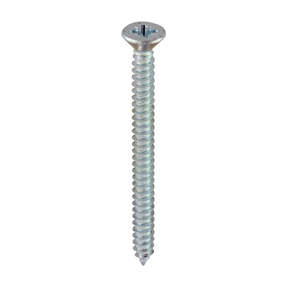 8 x 2 - (4.2 x 50) Self-Tapping Screws - PZ - Countersunk - Zinc