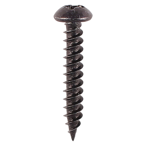 6g x 5/8 Black Organic Pozi Round Blackjax Woodscrews, Carbon Steel