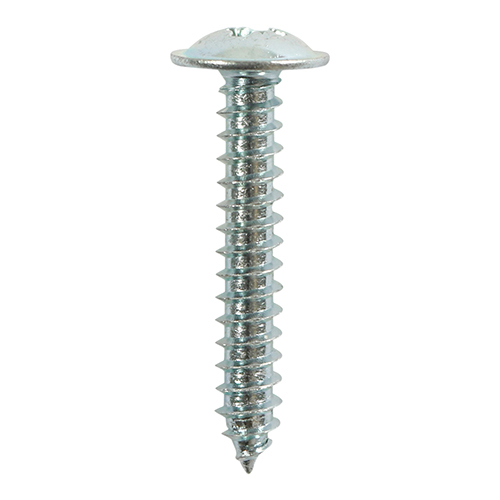 8 x 3/4 - (4.2 x19) - Self-Tapping Screws - PZ - Flange Head - Zinc