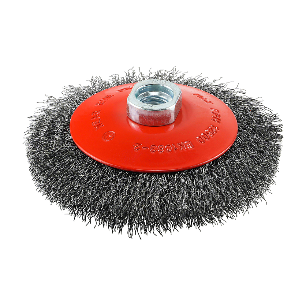 115mm Angle Grinder Bevel Brush - Crimped Steel Wire