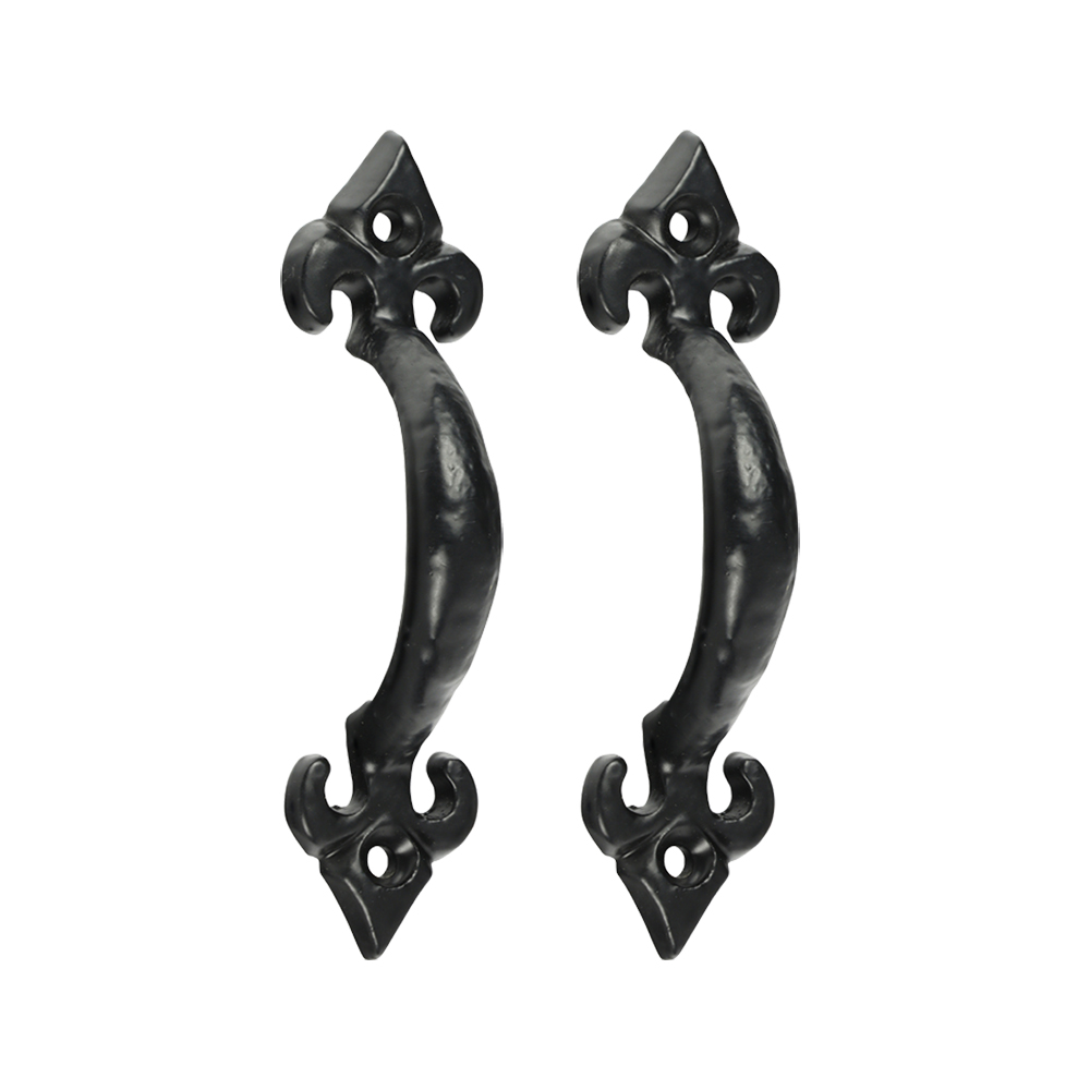 4" Fleur De Lys Pull Handle - Antique Black