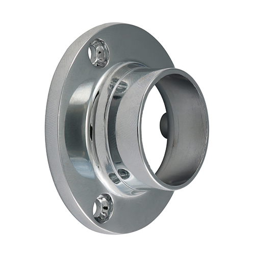 25mm End Socket - For Round Tube - Polished Chrome (Pack of 2)
