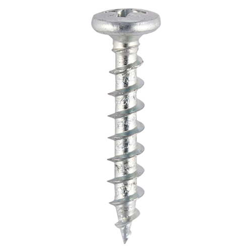 4.3 x 16mm Window Fabrication Screws - Friction Stay - Shallow Pan Countersunk - PH - Single Thread - Gimlet Point - Zinc