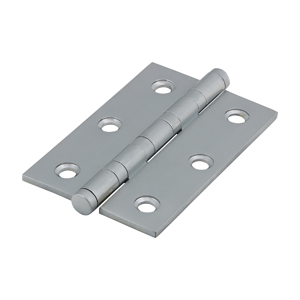 76 x 50 Performance Ball Race Hinges - Solid Brass -Satin Chrome (Pack of 2)