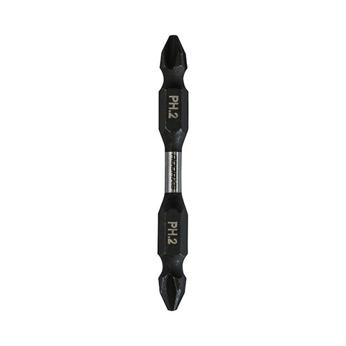 No.2 x 65 Impact Driver Bits - PZ - Double Ended (Pack of 2)