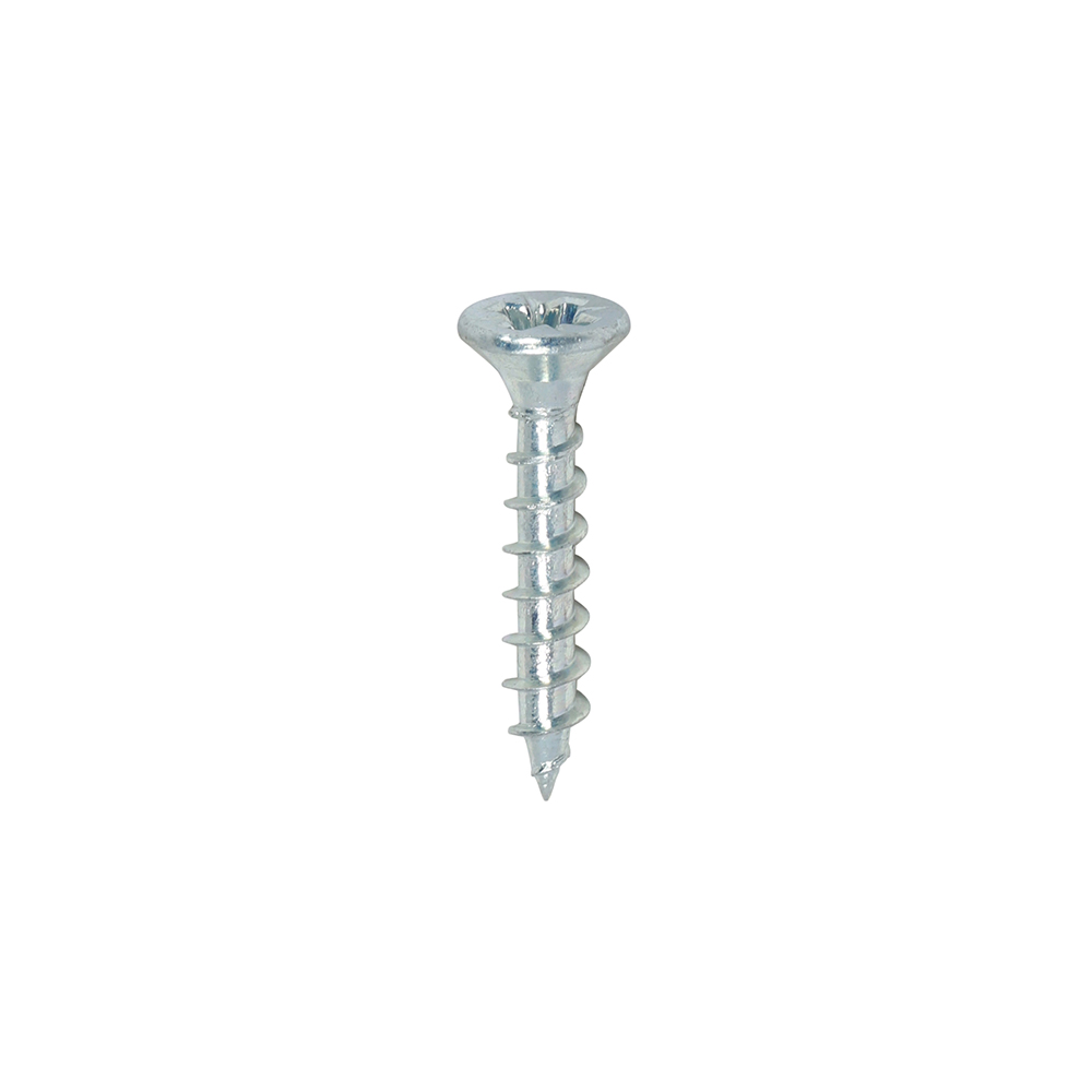 3.5 x 20mm Solo Multipurpose Chipboard & Woodscrews, Pozi Countersunk - Bright Zinc Plated Steel