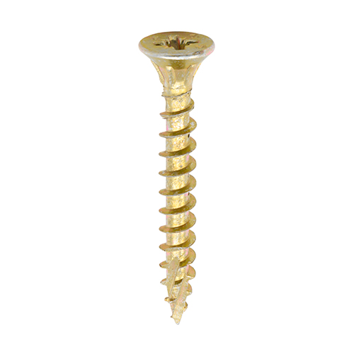 6 x 1 - (3.5 x 25mm) C2 Strong-Fix Multi-Purpose Premium Screws - PZ - Double Countersunk - Yellow