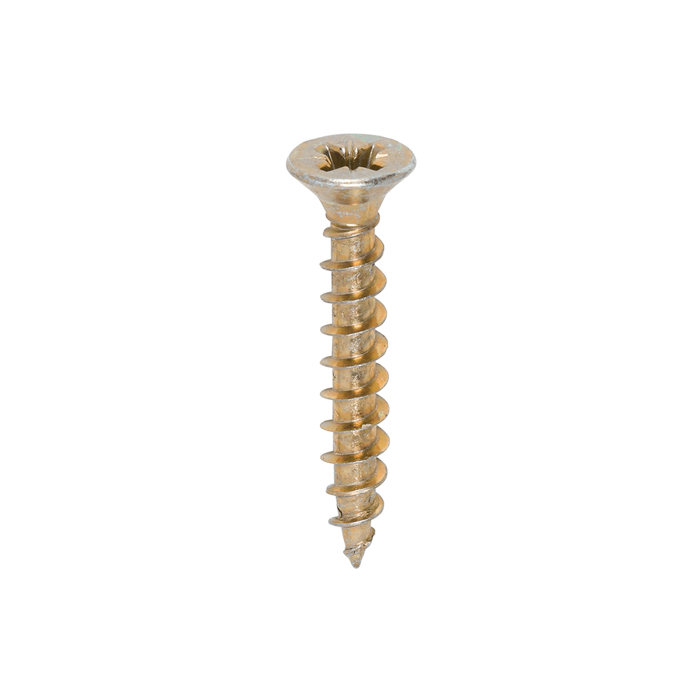 4.5 x 30mm Solo Chipboard & Woodscrews ,PZ Double Countersunk Yellow