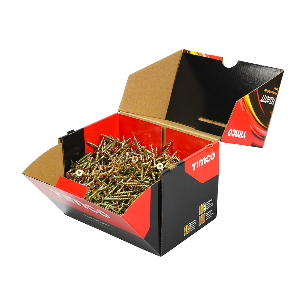 10 x 1 1?2 (5.0 x 40) - Velocity Premium Multi-Use Screws - PZ - Double Countersunk - Yellow