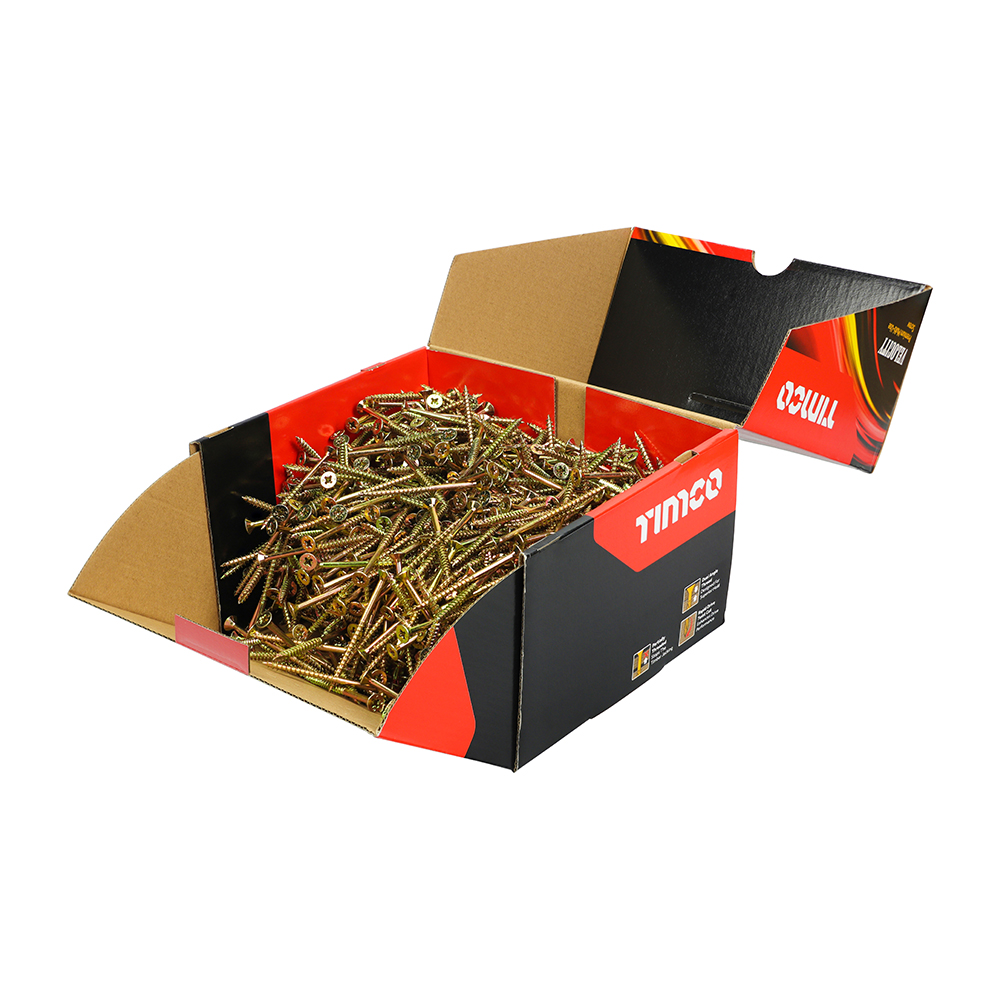 10 x 2 3?4 (5.0 x 70) - Velocity Premium Multi-Use Screws - PZ - Double Countersunk - Yellow