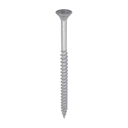 12 x 4 - (6.0 x 100mm) C2 Strong-Fix Exterior Multi-Purpose Premium Screws - PZ - Double Countersunk - Silver