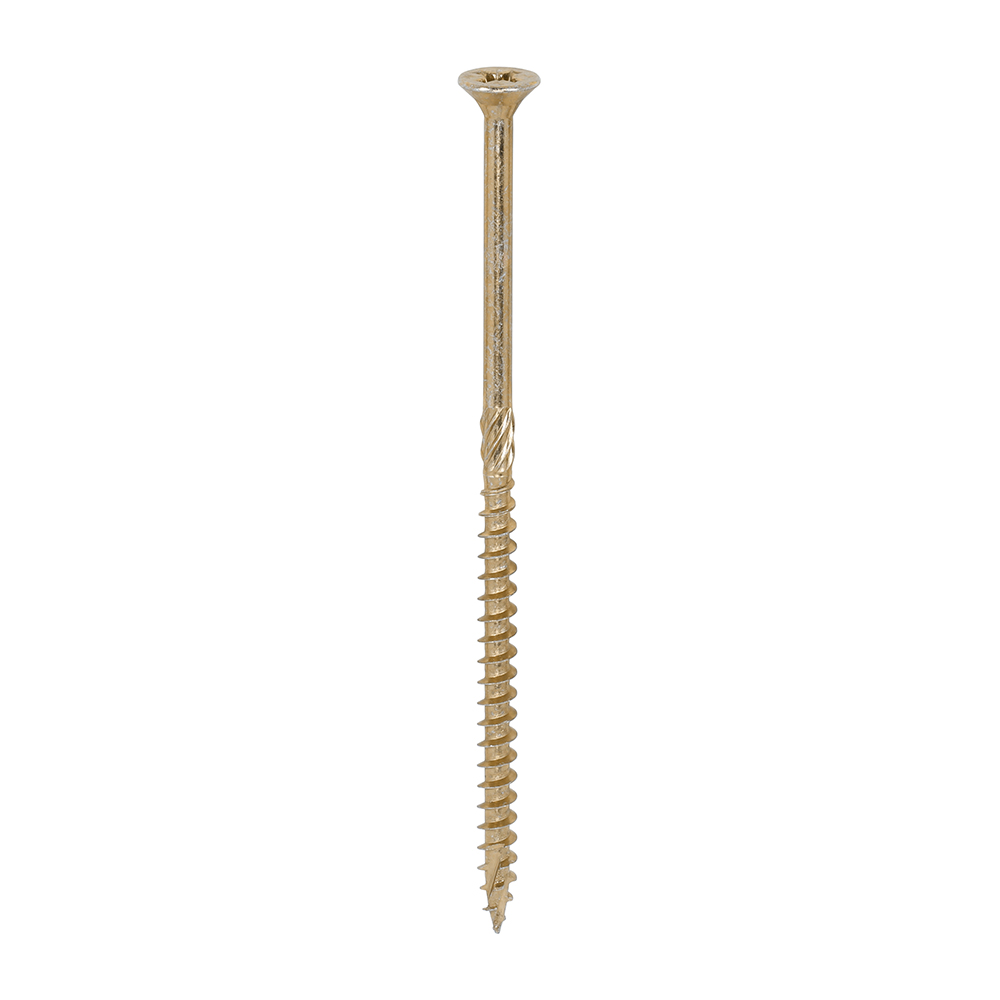 12 x 5 1⁄8 - (6.0 x 130mm) C2 Strong-Fix Multi-Purpose Premium Screws Pozi Countersunk - Zinc Yellow Passivated WoodScrew