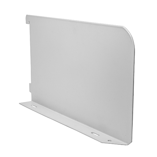 200mm Twin Slot Shelf End - White
