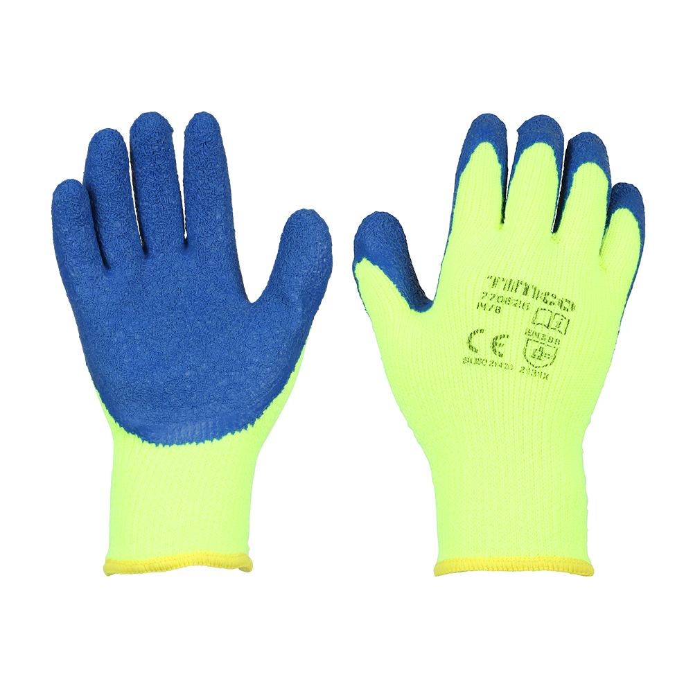 X Large Warm Grip Gloves - Crinkle Latex Coated Polyester