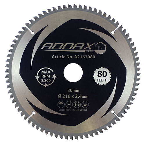216 x 30 x 80T -5° Circular Saw Blade