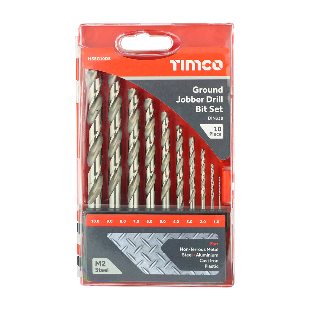 10pcs Ground Jobber Drills - HSS M2