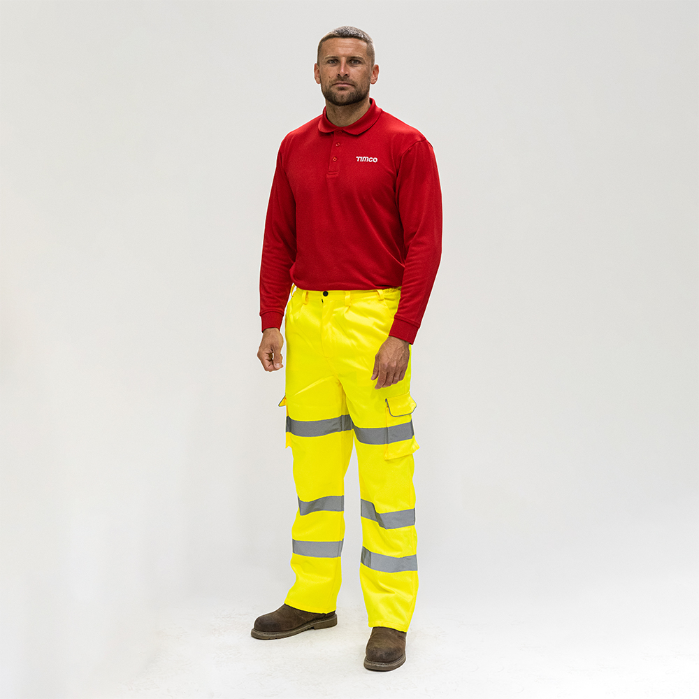 Large Hi-Visibility Executive Trousers - Yellow