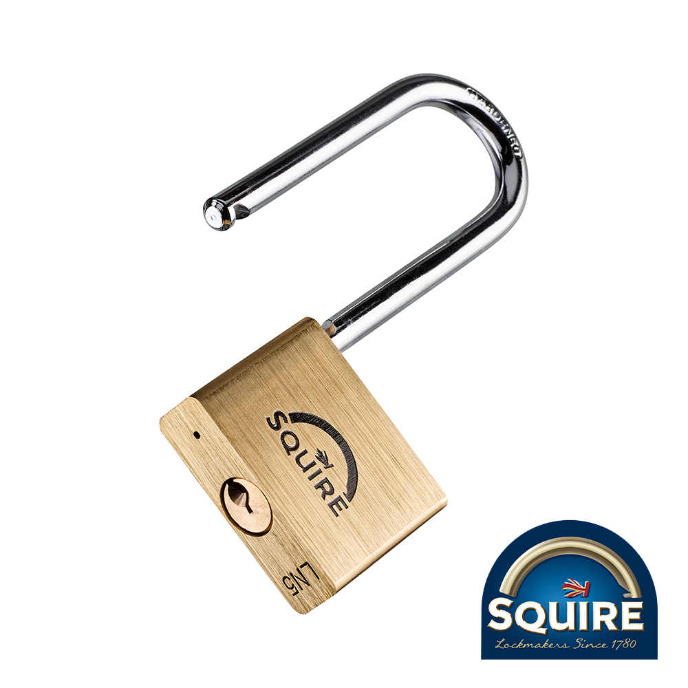 50mm Premium Brass Lion Padlock - 2.5" Long Shackle - LN5/2.5