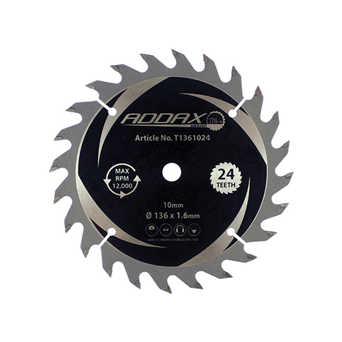 136 x 10 x 24T Handheld Cordless Circular Saw Blade