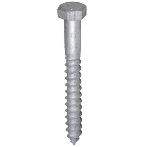 6mm x 50mm Coach Screws (DIN 571) - Black Stainless Steel (A2)