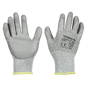 Medium Cut Gloves - PU Coated HPPE Fibre with Glass Fibre