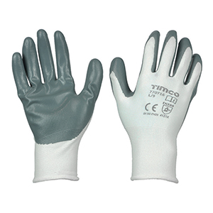 Secure Grip Gloves - Smooth Nitrile Foam Coated Polyester