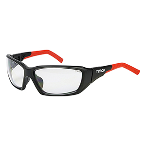 Sports Style Safety Glasses - Full Frame with Adjustable Temples