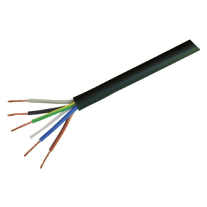 1.5mm 3185Y 5 Core Electrical Flex Round Cable Wire (Per 1 Meter) - Black